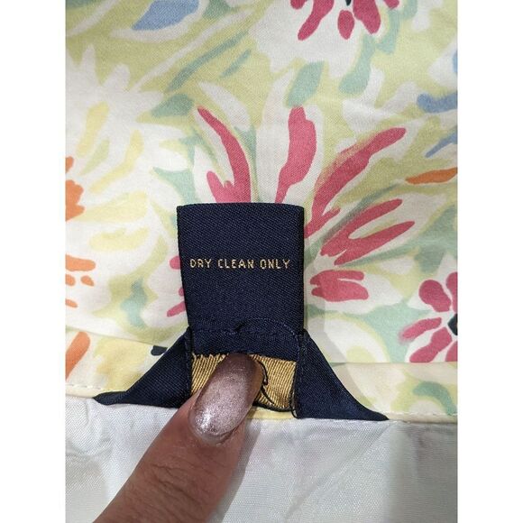 Brooks Brothers 346 Cotton Pastel Floral A-Line Midi Skirt, 4 - Picture 5 of 6